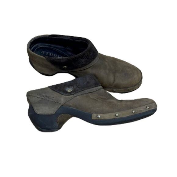 Merrell Shoes - MERRELL LUXE WRAP BROWN LEATHER CLOGS SIZE 8.5